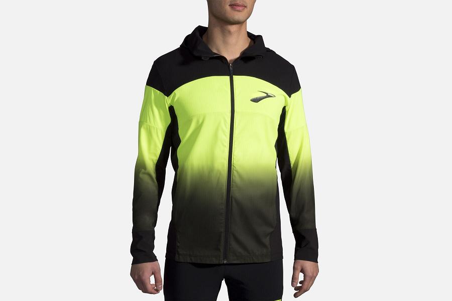 Brooks Elite Men Clothing & Running Jacket Yellow QST376291